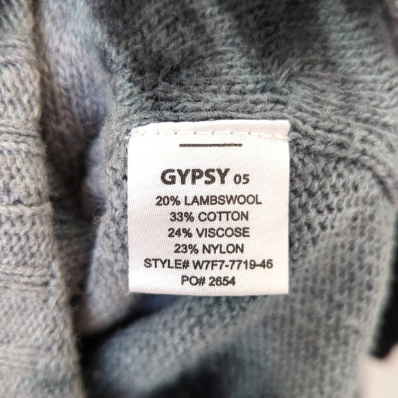 Gypsy 05 Global Village Lightweight Tie Dye Wool Blend Scoop Neck Sweater Gray M - Picture 5 of 11